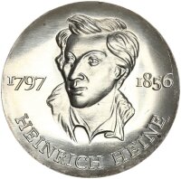 DDR Gedenkmünze 10 Mark 1972 A Heinrich Heine pfr.,...