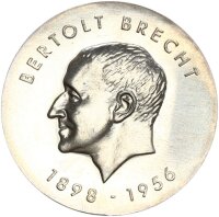 DDR Gedenkmünze 10 Mark 1973 A Bertolt Brecht pfr.,...
