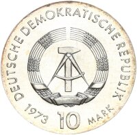 DDR Gedenkmünze 10 Mark 1973 A Bertolt Brecht pfr.,...