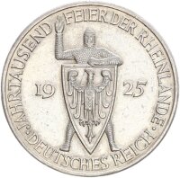Weimarer Republik 5 Reichsmark 1925 J Rheinlande Silber...