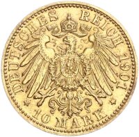 Mecklenburg-Schwerin Friedrich Franz IV. 10 Mark 1901 A...