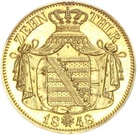 Sachsen Königreich Friedrich August II. 10 Taler...