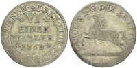 Braunschweig-Wolfenbüttel Fürstentum Karl I. 1/6 Taler 1768 IDB (Braunschweig) Pferd Silber s