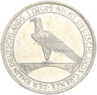 Weimarer Republik 3 Reichsmark 1930 G Rheinland Silber...