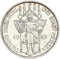 Weimarer Republik 3 Reichsmark 1929 E Meißen Silber...