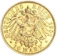 Mecklenburg-Schwerin Friedrich Franz IV. 10 Mark 1901 A...