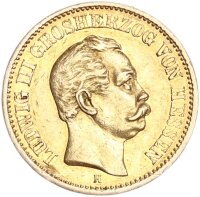 Hessen Ludwig III. 20 Mark 1872 H Gold ss+ Jäger 214