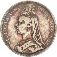 Großbritannien Victoria 1 Crown 1889 London Silber ss