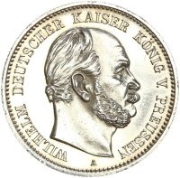 Preußen Wilhelm I. 2 Mark 1884 A Silber f. stgl....