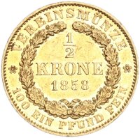 Braunschweig-Calenberg-Hannover Georg V. 1/2 Vereinskrone...
