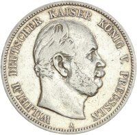 Preußen Wilhelm I. 5 Mark 1876 A Silber ss...