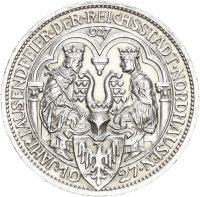 Weimarer Republik 3 Reichsmark 1927 A Nordhausen Silber...