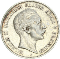 Preußen Wilhelm II. 2 Mark 1891 A Silber ss+...