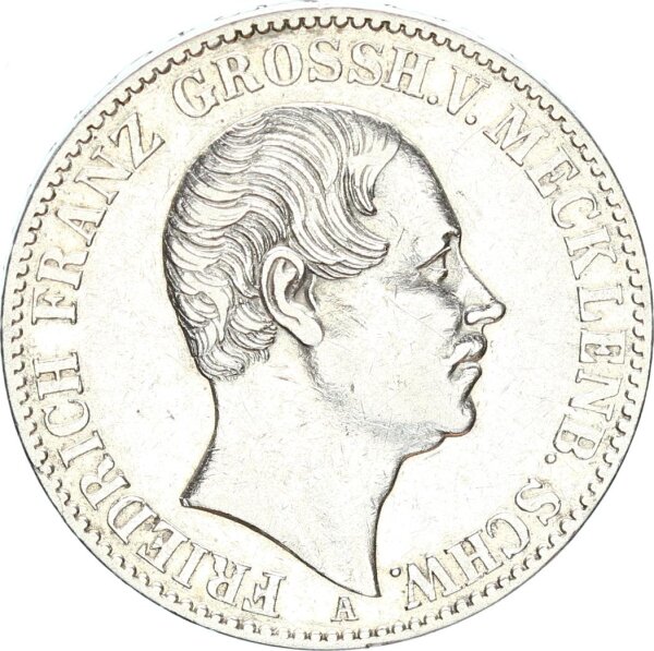 Mecklenburg-Schwerin Friedrich Franz II. Taler 1848 Silber ss+