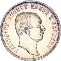 Sachsen Friedrich August III. 3 Mark 1911 E Silber vz...