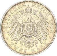 Schwarzburg-Rudolstadt Günther Victor 2 Mark 1898 A...