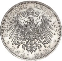Hessen Ludwig IV. 2 Mark 1891 A Silber pfr., f. stgl./stgl. Jäger 70