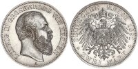 Hessen Ludwig IV. 2 Mark 1891 A Silber pfr., f. stgl./stgl. Jäger 70