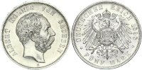 Sachsen Albert 5 Mark 1898 E Silber f. stgl. Jäger 125