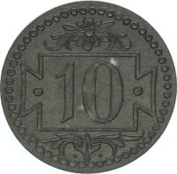 Danzig Freie Stadt 10 Pfennig 1920 Gewehrfabrik Danzig Notgeld, kleine Wertzahl Zink f. stgl. Jäger D1a