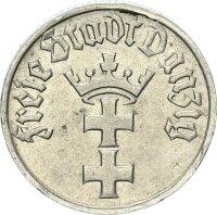 Danzig Freie Stadt 1/2 Gulden 1932 (A) Wappen von Danzig vz Jäger D14
