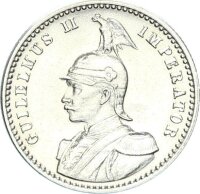 Deutsch-Ostafrika 1/4 Rupie 1912 J Wilhelm II. in Uniform...