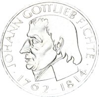 BRD Gedenkmünze 5 DM 1964 J Gottlieb Fichte Silber...