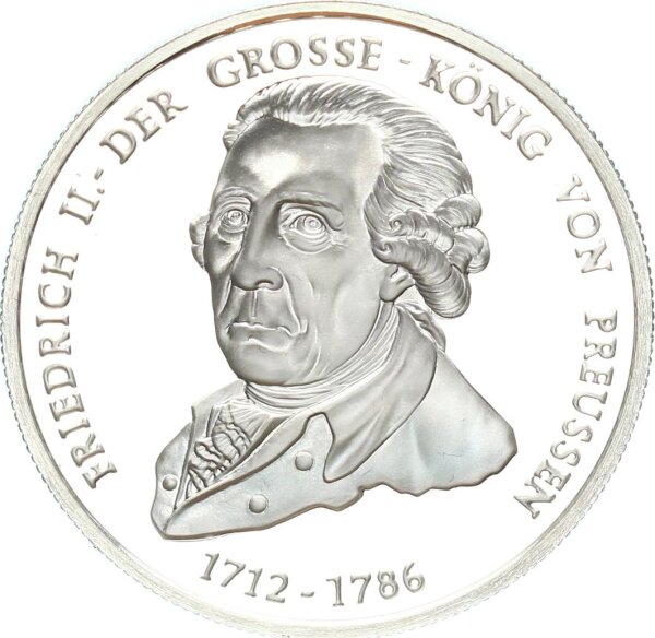 Altdeutschland Nachprägung Silbermedaille ohne Jahr Friedrich II. König von Preussen Silber PP