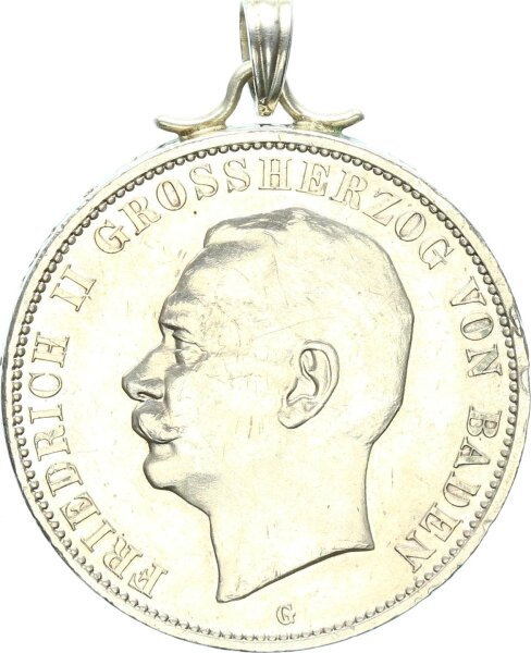 Schmuck 5 Mark 1913 G gehenkelt Silber vz/vz+ Jäger 40