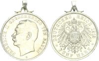 Schmuck 5 Mark 1913 G gehenkelt Silber vz/vz+ Jäger 40
