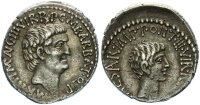 Römische Imperatorische Prägungen Marcus Antonius AR-Denar 41 v. Chr. Silber ss-vz