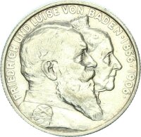 Baden Friedrich I. 2 Mark 1906 G Goldenen Hochzeit Silber...