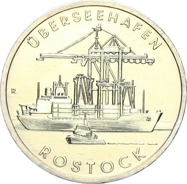 DDR Gedenkmünze 5 Mark 1988 A Überseehafen Rostock pfr., f. stgl. Jäger 1619