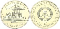 DDR Gedenkmünze 5 Mark 1988 A Überseehafen Rostock pfr., f. stgl. Jäger 1619