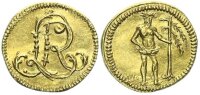 Braunschweig-Wolfenbüttel Fürstentum Ludwig Rudolph 1/4 Dukat ohne Jahr Nürnberg Wilder Mann Gold vz