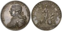 Braunschweig-Calenberg-Hannover Georg III. Medaille 1760 auf seinen Regierungsantritt Silber vz