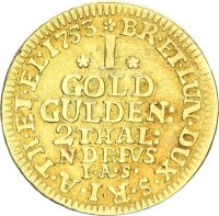 Braunschweig-Calenberg-Hannover Georg II. Goldgulden (2 Taler) 1753 IAS (Hannover) ss