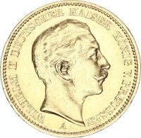 Preußen Wilhelm II. 20 Mark 1900 A Gold ss-vz