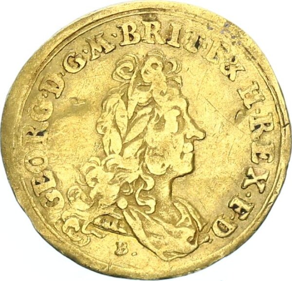 Braunschweig-Calenberg-Hannover Georg I. der König von Großbritannien Dukat 1717 B (Clausthal) Gold ss