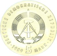 DDR Gedenkmünze 5 Mark 1989 A Carl von Ossietzky pfr., stgl. Jäger 1628