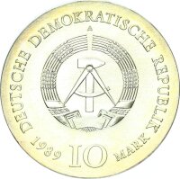 DDR Gedenkmünze 10 Mark 1989 A Johann Gottfried Schadow Silber pfr., stgl. Jäger 1629