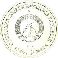 DDR Gedenkmünze 5 Mark 1986 A Neues Palais Potsdam...