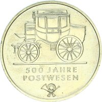 DDR Gedenkmünze 5 Mark 1990 A Postwesen, Postkutsche...