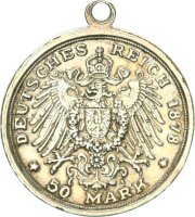 Brandenburg-Preußen Wilhelm II. tragbare Medaille ohne Jahr 50 Mark vz