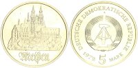 DDR Gedenkmünze 5 Mark 1972 A Meißen, Exp. (Exportqualität) pfr., f. stgl. Jäger 1543