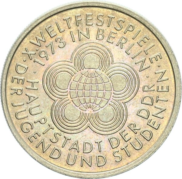 DDR Gedenkmünze 10 Mark 1973 A X. Weltfestspiele pfr., f. stgl. Jäger 1545