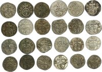 Hildesheim Stadt 24x Dreier ab 1690 aus der Sammlung...