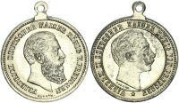 Brandenburg-Preußen Wilhelm II. tragbare Medaille ohne Jahr Zinn pfr., f. stgl.