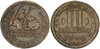 Münster-Domkapitel 3 Pfennig 1740 Kupfer ss