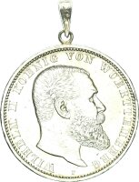 Schmuck 5 Mark 1907 F gehenkelt Silber ss+ Jäger 176
